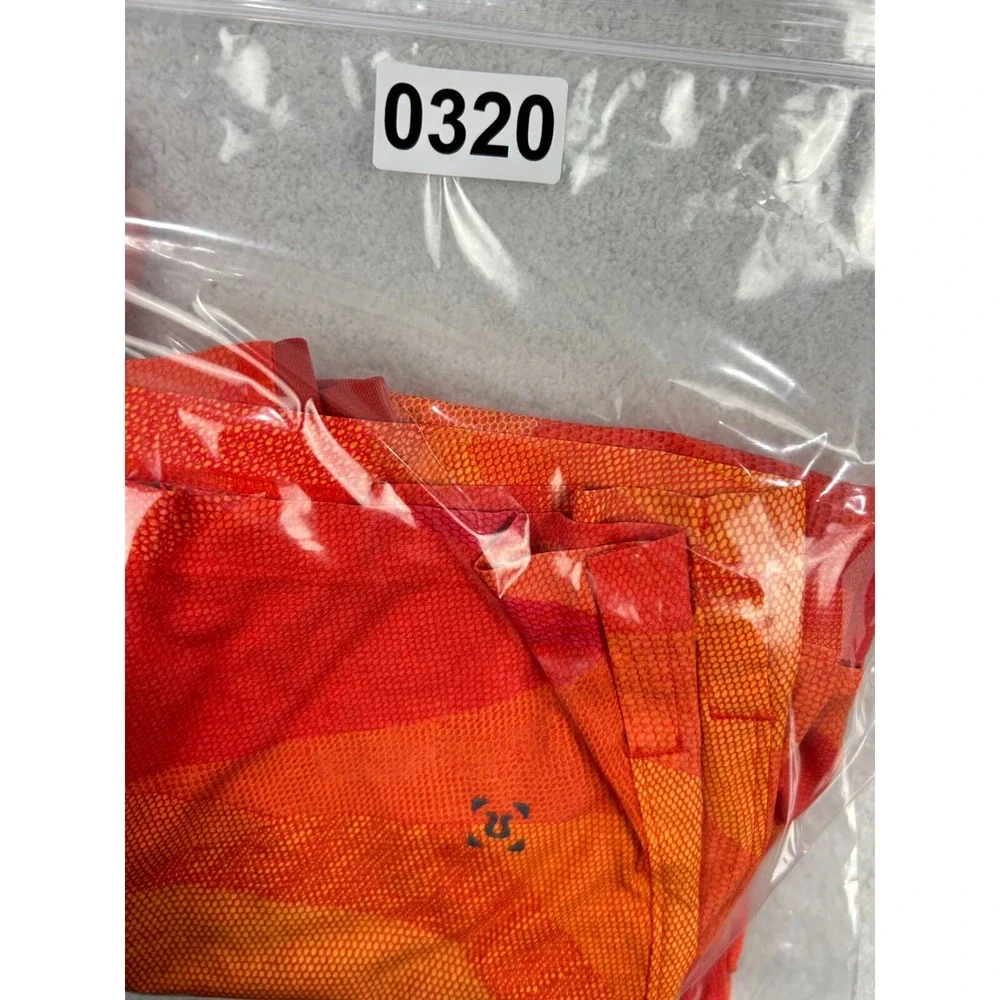 Lululemon‎ Channel Cross Swim Shorts Men's S Orange Unlined Zip Pocket (26x10)